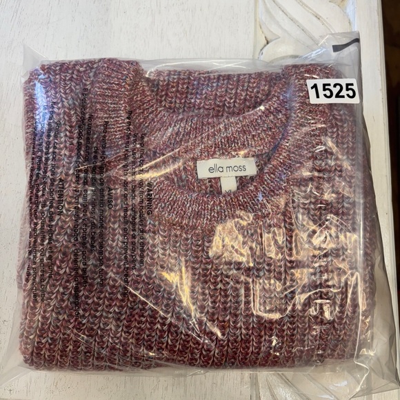 Ella Moss Marge Knit Crochet Tank Blouse Sweater XL Pink - Picture 8 of 8